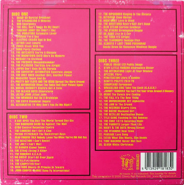 Image of Back Cover of 4934048E: 3xCD - VARIOUS, 1978: The Year The UK Turned Day-Glo (Cherry Red; CDTRED818, UK 2020,  & booklet)   VG+/VG+