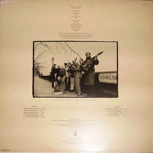 Image of Back Cover of LP - VG+/VG+ - RICHARD THOMPSON, Hand of Kindness (Hannibal; HNBL 1313, Netherlands 1983, Inner), ,  - 1726196E