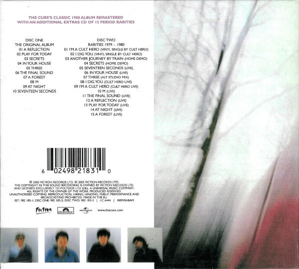 Image of Back Cover of 2xCD - VG+/VG+ - THE CURE, Seventeen Seconds (Polydor; 982 183-1, Europe 2005 Reissue, Double Digipak, Booklet, Remastered), ,  - 2436035E