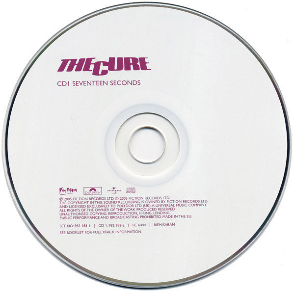 Image of Label Cover of 2xCD - VG+/VG+ - THE CURE, Seventeen Seconds (Polydor; 982 183-1, Europe 2005 Reissue, Double Digipak, Booklet, Remastered), ,  - 2436035E