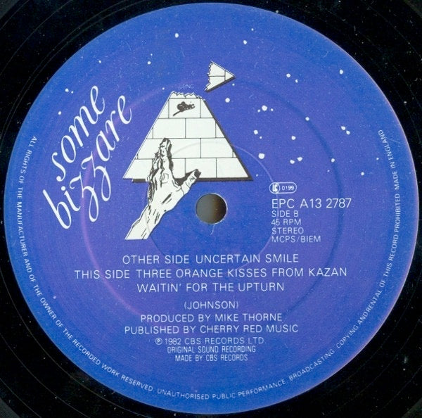 Image of Label Cover of 12" - VG/VG - THE THE, Uncertain Smile (Some Bizzare; EPC A13 2787, UK 1982, Picture Sleeve, Portrait On Rear Of Sleeve), ,  - 1726369E