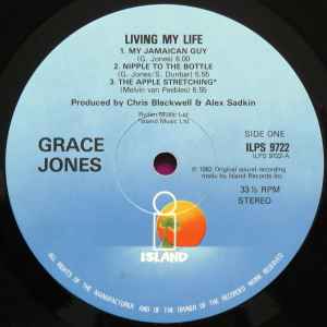 Image of Back Cover of LP - VG+/EX - GRACE JONES, Living My Life (Island Blue - Night and Day; ILPS 9722, UK 1982, Inner), ,  - 3946205S