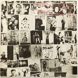 Image of Front Cover of 0224223E: 2xLP - THE ROLLING STONES, Exile On Main St (Rolling Stones; COC69100, UK 1972, Gatefold Centre Loading, No TM Next To Stones Logo On Bottom Right Of Rear Sleeve, 2 Inners, No Cards, Stamped And Hand Written Matrix Numbers, No TM On Rear Lips Logo, Band Name And Title Only On Opening Side Of Sleeve, First Press. ) A2,B2,C2,D1. Misprinted Red / Purple Mark on Sleeve  VG/VG