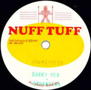 Image of Front Cover of 7" - /VG - DANNY RED, Armagideon (Nuff Tuff Music; TUF-003, UK 1991, Solid Centre / Stamped Title), Very strong VG.,  - 1926250E