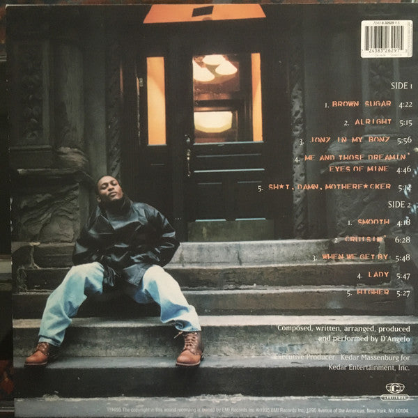 Image of Back Cover of LP - VG+/VG+ - D'ANGELO, Brown Sugar (Cooltempo; CTLP 46, UK 1995), ,  - 3446287S