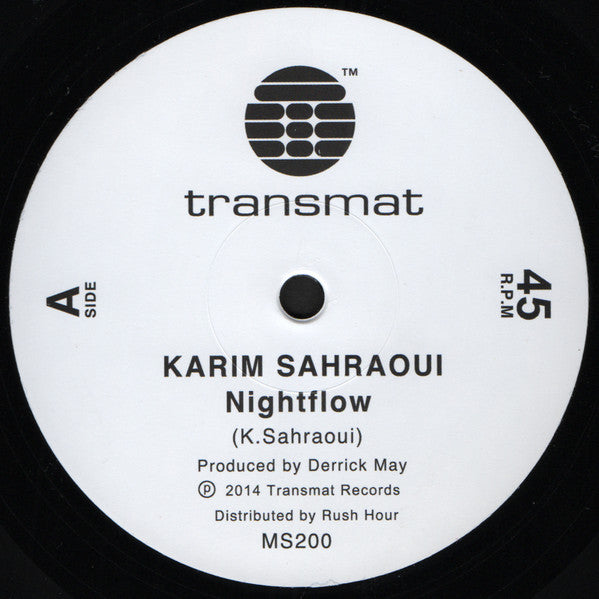 Image of Back Cover of 12" EP - VG/VG+ - KARIM SAHRAOUI, Eternal Life EP (Part 1) (Transmat; MS200, US 2014, Stickered Plain Sleeve), ,  - 4416037C