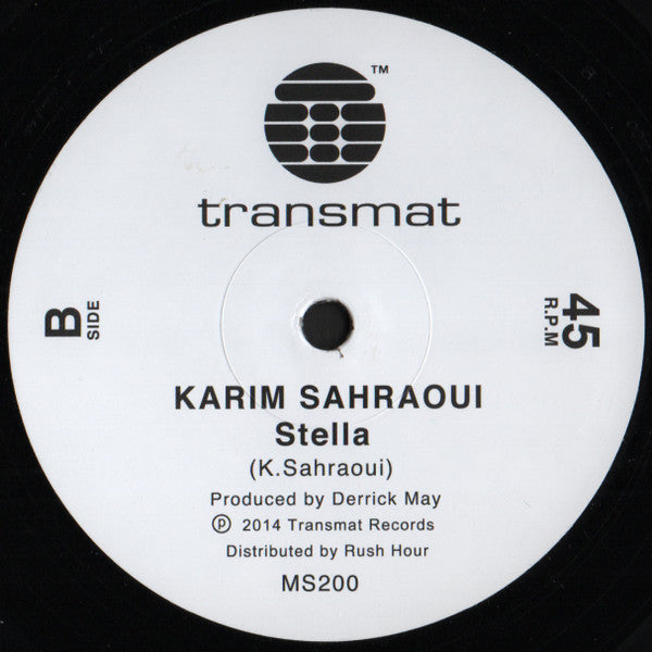 Image of Label Cover of 12" EP - VG/VG+ - KARIM SAHRAOUI, Eternal Life EP (Part 1) (Transmat; MS200, US 2014, Stickered Plain Sleeve), ,  - 4416037C