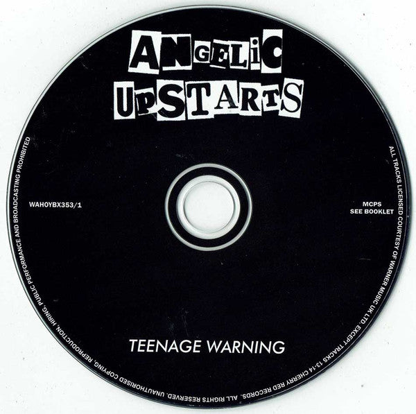 Image of Label Cover of 5xCD - VG+/VG+ - ANGELIC UPSTARTS, The Albums 1979-82 (Captain Oi!; WAHOYBX353, UK 2018, Box Set, Booklet), Clean copy, Packaged in clam-shell heavy card box with each disc in a separate cardboard slipcase with the original release artwork.Included a 20-page booklet. - 3216095C