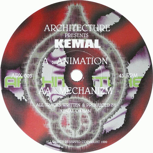 Image of Front Cover of 12" - /VG - KEMAL, Animation / Mechanizm (Architecture; ARX 005, UK 1999, Plain Sleeve), , A	Animation	AA	Mechanizm - 0726438E