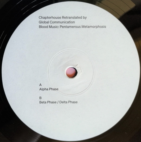 Image of Label Cover of 2xLP - VG+/VG+ - CHAPTERHOUSE RETRANSLATED BY GLOBAL COMMUNICATION, Blood Music: Pentamerous Metamorphosis (Evolution; EVOR08, UK 2020 Reissue, Gatefold, 2 Inners), ,  - 4246481S