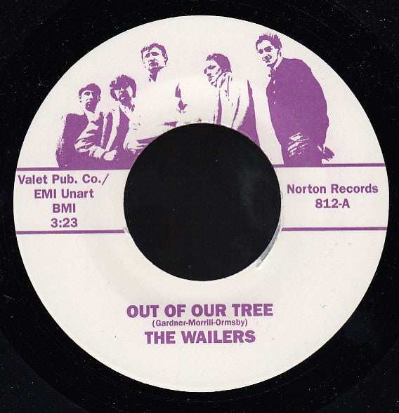 Image of Front Cover of 4725154E: 7" - THE WAILERS / ROCKIN' ROBIN ROBERTS AND THE FABULOUS WAILERS, Out Of Our Tree / You Weren't Using Your Head (Norton Records (2); 812, US 1999, Plain Sleeve) Stickers Stuck to Label  /VG