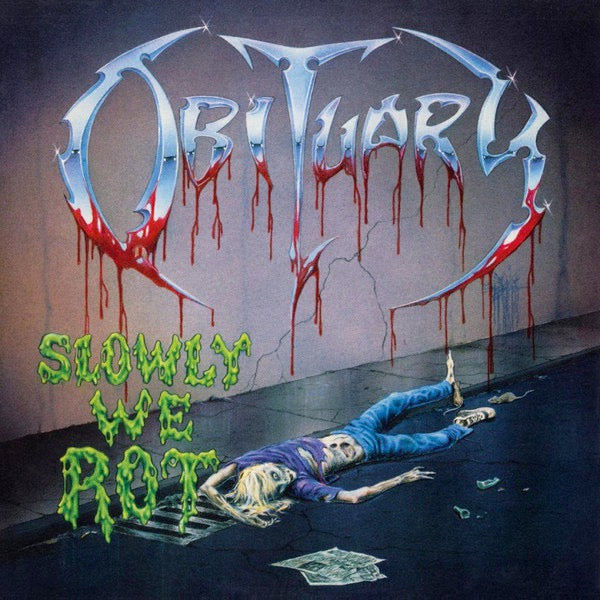 Image of Front Cover of 0114253C: LP - OBITUARY, Slowly We Rot (Music On Vinyl; MOVLP2276, Europe 2019)   NEW/NEW