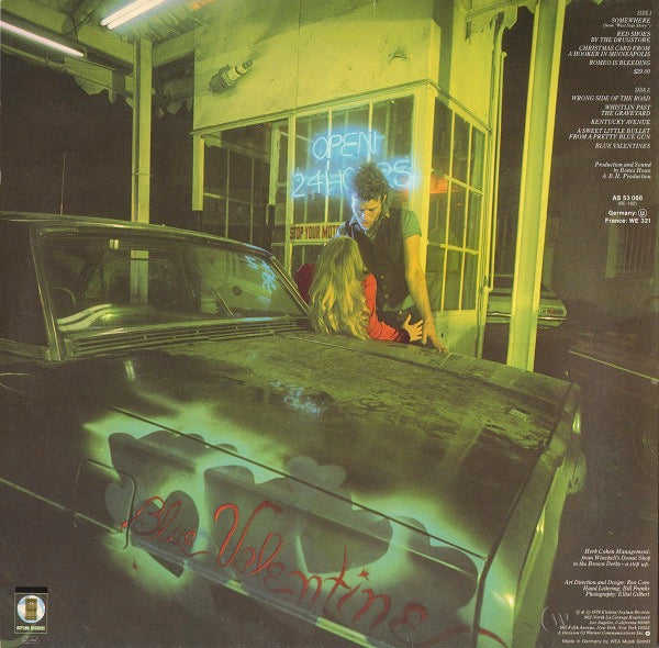Image of Back Cover of LP - VG/VG - TOM WAITS, Blue Valentine (Asylum Records GEMA/Biem Rights Box; AS 53 088, Europe 1980s Reissue, Non-Barcoded Gatefold Sleeve), ,  - 2516263C