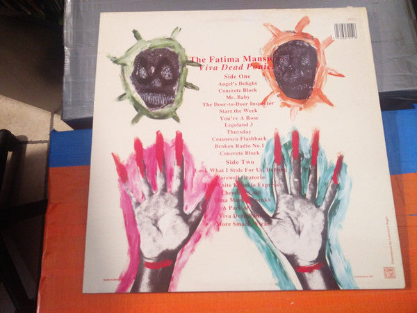 Image of Back Cover of 4514413C: LP - THE FATIMA MANSIONS, Viva Dead Ponies (Kitchenware Records; KWLP 15, UK 1990, Inner)   VG+/VG+