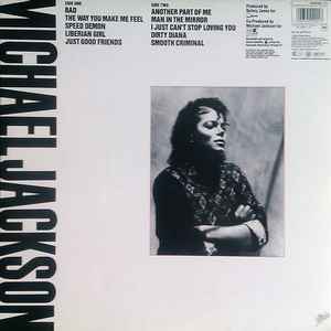 Image of Back Cover of LP - VG/G+ - MICHAEL JACKSON, Bad (Epic; 450290 1, Epic    450290 1*, UK 1987, Gatefold, Inner, slight label variant to other UK entry"450290 1*' on label), Edge wear. Inner split at bottom. Lots of light marks on disc.,  - 3946151S