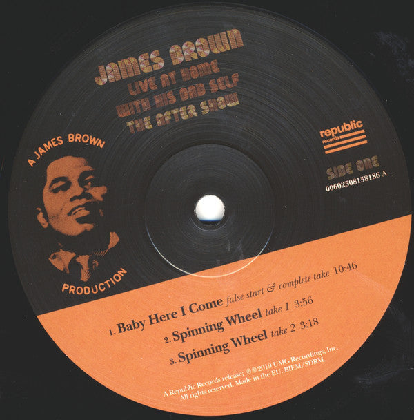 Image of Back Cover of LP - VG+/VG - JAMES BROWN, Live At Home With His Bad Self (The After Show) (Republic Records; 00602508158186, Europe 2019), ,  - 3626126E
