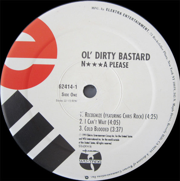 Image of Label Cover of 2xLP - VG/VG - OL' DIRTY BASTARD, N***a Please (Elektra; 62414, US 1999, Insert), Hairlines. 1 long light scratch on side4, edge & ring wear,  - 3946162S