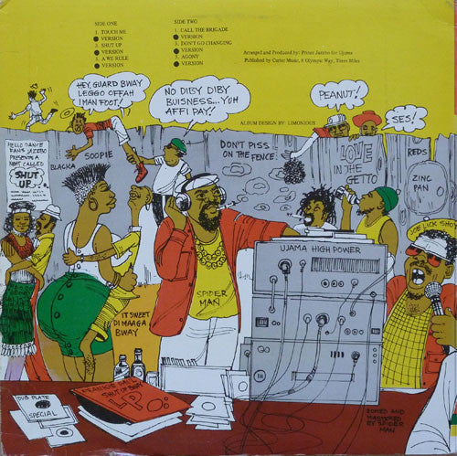 Image of Back Cover of LP - VG/G+ - FRANKIE PAUL, Shut Up Bway (Ujama; , Jamaica 1987), Some creasing and light scuffs on sleeve. Disc plays strong with light surface noise and a couple audible pops.,  - 2045242S