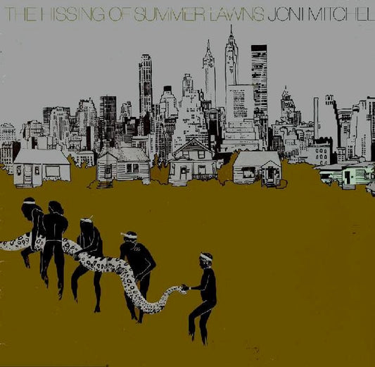 Image of Front Cover of 3945027S: LP - JONI MITCHELL, The Hissing of Summer Lawns (Asylum White Door label; SYLA8763, UK 1976 Reissue, Gatefold Embossed Sleeve)   VG/VG