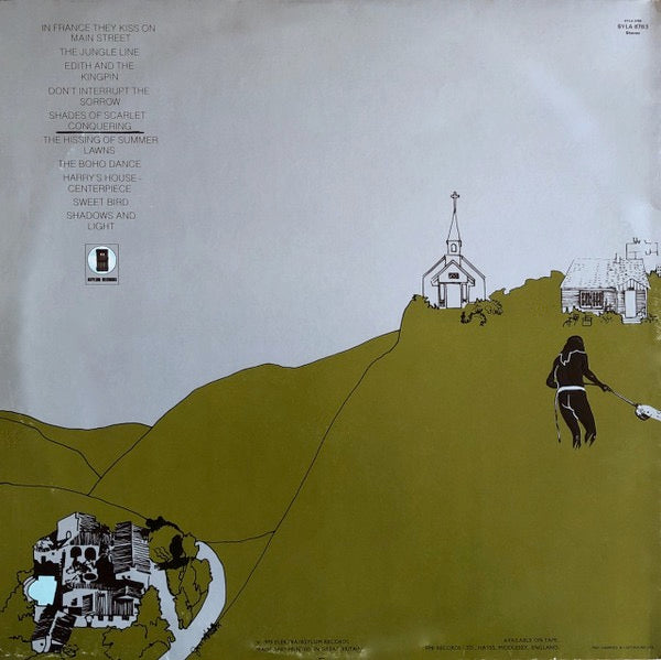 Image of Back Cover of LP - G+/G+ - JONI MITCHELL, The Hissing of Summer Lawns (Asylum White Door label; SYLA8763, UK 1976, Gatefold Embossed Sleeve), ,  - 2316076C