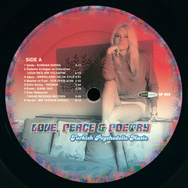 Image of Label Cover of LP - EX/EX - VARIOUS, Love, Peace and Poetry - Turkish Psychedelic Music (Q.D.K. Media; LP 047, Germany 2003, Gatefold), ,  - 3626072E