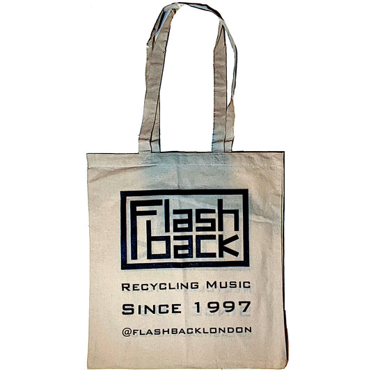 Image of Front Cover of 0400000S: Accessories - FLASHBACK TOTE BAG, Black Logo On Natural Cotton Bag (, UK )   NEW/NEW