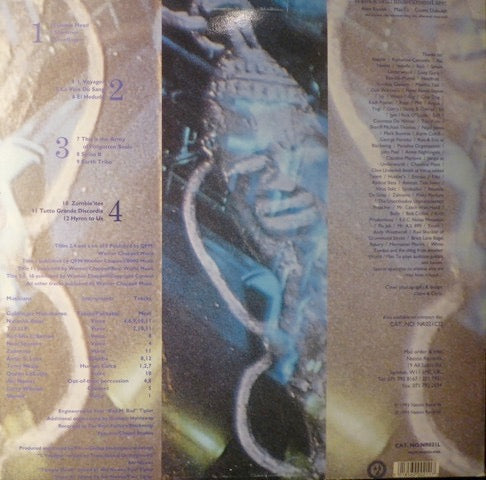 Image of Back Cover of 1625391E: 2xLP - TRANSGLOBAL UNDERGROUND, Dream of 100 Nations (Nation Records; NR021L, UK 1993) Light Marks only.  G+/G+