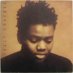Image of Front Cover of LP - G+/VG - TRACY CHAPMAN, Tracy Chapman (Elektra; 960 774-1, Europe 1988, Matte Sleeve, Inner), Strong VG, light marks only. Sleeve ripped on rear, archive number stamp on inner. Hype sticker on front.,    - 3926350E