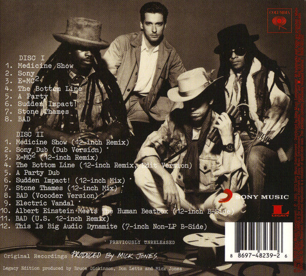 Image of Back Cover of 2xCD - VG+/VG - BIG AUDIO DYNAMITE, This Is Big Audio Dynamite (Columbia; 88697482392, Europe 2010 Reissue, Digipak, Booklet), ,  - 3416207C