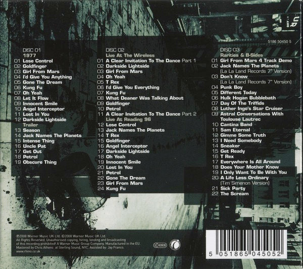 Image of Back Cover of 4635038E: 3xCD - ASH, 1977 (Infectious Records; 5186 50450 5, UK 2008, Quadruple Digipak, Booklet, Remastered Collectors Edition) Some small marks on CD 2 and 3 but plays fine  VG+/VG
