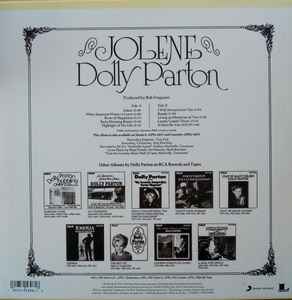 Image of Back Cover of LP - NEW/NEW - DOLLY PARTON, Jolene (Music On Vinyl; 19075958961, Europe 2019 Reissue), , Dolly Parton's 1974 album "Jolene" is a masterpiece of country music. The title track is a haunting tale of jealousy and heartbreak, while "I Will Always Love You" is a tender ballad. "When Someone Wants to Leave" is a standout track with an upbeat tempo and catchy melody. The album is a showcase of Parton's talent as a songwriter and performer, and is a must-listen for any fan of country music. 