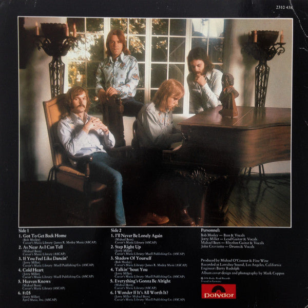Image of Back Cover of LP - VG/VG+ - FINE WINE, Fine Wine (Polydor; 2310 438, Germany 1976, Country Rock By Ex-Moby Grape Members), Strong VG+, Sticker Damage To Sleeve,  - 3626248E