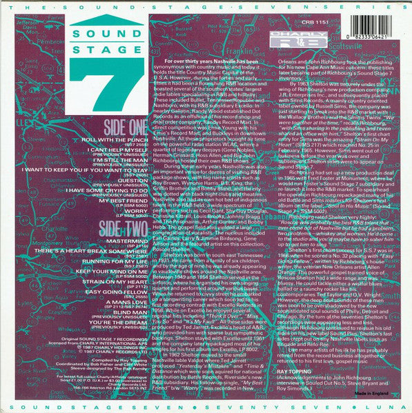 Image of Back Cover of LP - VG+/EX - ROSCOE SHELTON, Strain On Your Heart (Charly R&B; CRB 1151, UK 1987), ,  - 0526098E