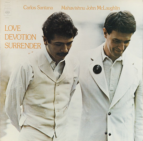 Image of Front Cover of LP - VG+/EX - CARLOS SANTANA, MAHAVISHNU JOHN MCLAUGHLIN, Love Devotion Surrender (CBS Orange (33 1/3 On Label); 69037, UK 1973, Gatefold), ,  - 1416516C