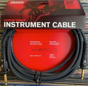 Image of Front Cover of 1400022S: Accessories - D'ADDARIO GUITAR LEAD, 20 Foot Custom Series Instrument Cable - Dual Core (, UK , Dual Core, Gold Plated Plug)   NEW/NEW