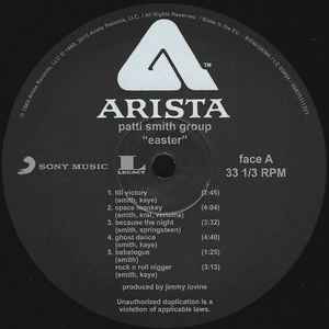 Image of Label Cover of LP - NEW/NEW - PATTI SMITH GROUP, Easter (Arista; 88875111721, Europe 2015 Reissue, Insert, 180 Gram Vinyl), ,  - 2836080E