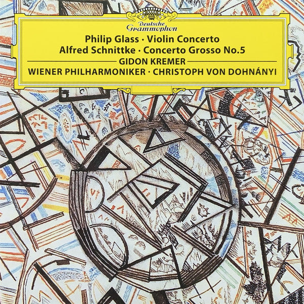 Image of Front Cover of 4824223E: LP - PHILIP GLASS, ALFRED SCHNITTKE, Violin Concerto / Concerto Grosso No. 5 (Deutsche Grammophon; 00289 479 6967, Germany 2017 Reissue, 180 Gram Vinyl) Unplayed, Opened Instore, Still In Stickered Shrinkwrap  EX/EX