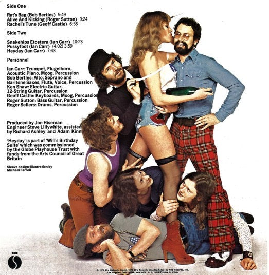 Image of Back Cover of LP - VG+/VG+ - NUCLEUS, Snakehips Etcetera (Sire; SASD-7508, US 1975, Promo, Inner), Still in shrink with import sticker!,  - 2816200C
