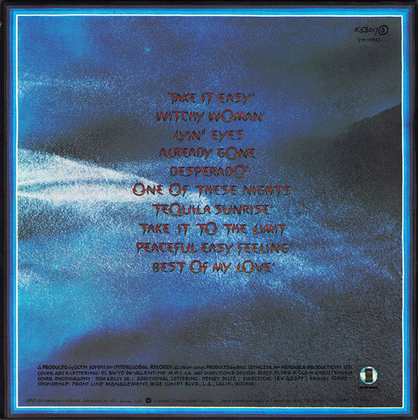 Image of Back Cover of LP - VG/VG - EAGLES, Their Greatest Hits (1971-1975) (Asylum Records; K53017, UK 1970s, Embossed Sleeve, K-53017 A3/B5 E.G.), ,  - 4346052S