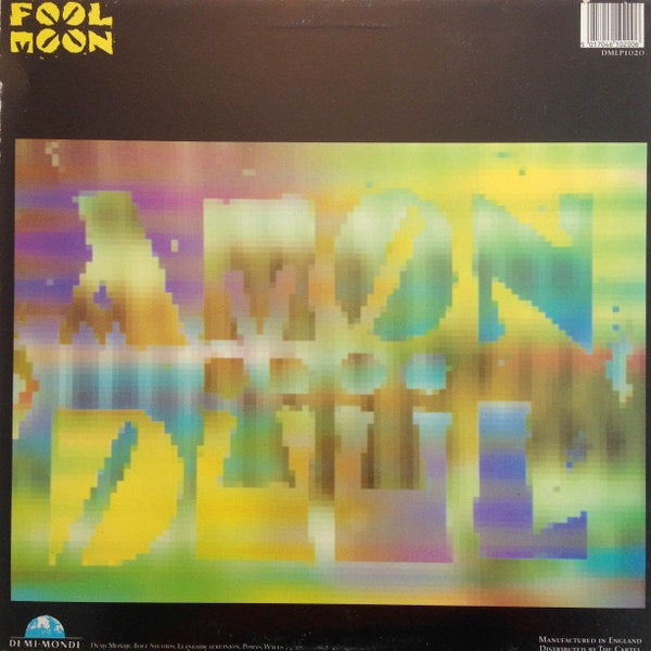 Image of Back Cover of 2514113C: LP - AMON D  L, F  l Moon (Demi Monde; DMLP1020, UK 1989) Corner bumps, Small crease in bottom left corner of sleeve  VG/VG+