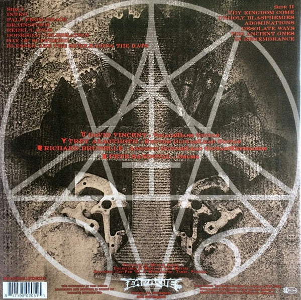 Image of Back Cover of 1354071S: LP - MORBID ANGEL, Blessed Are The Sick (Earache; MOSH031FDRUS, UK, Europe & US 2017 Reissue, Gatefold, Inner, Remastered)   NEW/NEW