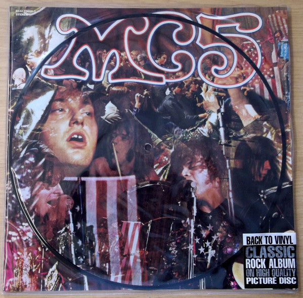 Image of Front Cover of 3724112E: LP - MC5, Kick Out the Jams (Elektra; 73660, UK 2003 Reissue, Plastic Sleeve, Insert, Picture Disc)   VG+/VG+