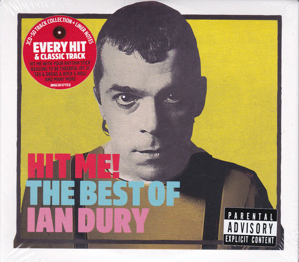 Image of Front Cover of 3xCD - VG+/VG+ - IAN DURY, Hit Me! The Best Of Ian Dury (BMG; BMGCAT471TCD, Europe 2020, Quadruple Gatefold), ,  - 1216028C