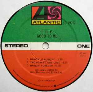 Image of Label Cover of LP - VG/VG - THP, Good to Me (Atlantic; SD19257, US 1979, Inner), Light marks. Ringwear on sleeve.,  - 3346073S