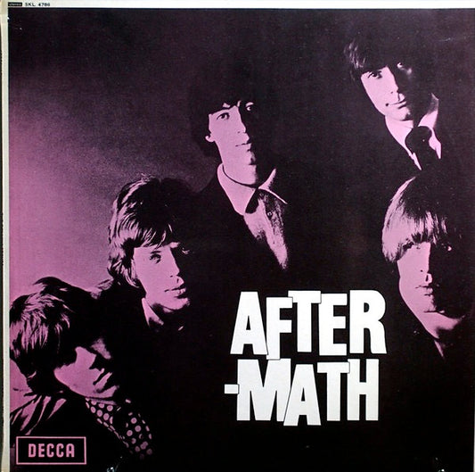 Image of Front Cover of 4925060E: LP - THE ROLLING STONES, Aftermath (Decca Small Dark Blue Boxed; SKL 4786, UK 1974 Reissue, Laminated Front Sleeve, Stereo)   VG+/VG
