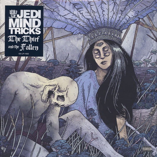 Image of Front Cover of LP - VG+/VG - JEDI MIND TRICKS, The Thief And The Fallen (Enemy Soil; ESLP15021, US 2015, Gatefold, 1 x White Vinyl, 1 x Blue Vinyl), No Insert. Hype stickered shrink,  - 1116360C