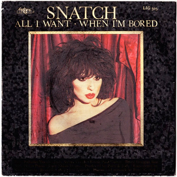Image of Front Cover of 7" - VG/VG+ - SNATCH, All I Want (Lightning Records; LIG 505, UK 1978, Picture Sleeve With Metallic Print), Edge and Ring Wear,  - 1726317E