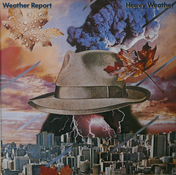 Image of Front Cover of 3814037C: LP - WEATHER REPORT, Heavy Weather (CBS (Sunburst Labels); S 81775, UK 1977, Pasteback Sleeve) Sticker damage and writing on sleeve.  G+/VG+