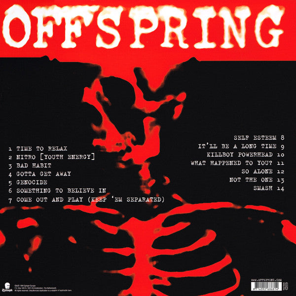 Image of Back Cover of 3614401C: LP - OFFSPRING, Smash (Epitaph; 6868-1, Europe 2017, Inner, Remastered)   NEW/NEW