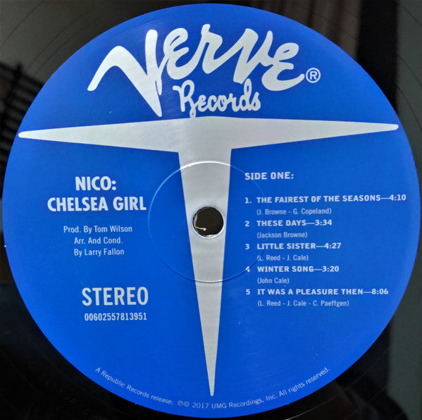 Image of Label of 3754079S: LP - NICO, Chelsea Girl (Republic Records; 00602557813951, Europe 2018 Reissue, 180 Gram Vinyl)   NEW/NEW